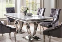 Marble top dining table set