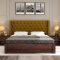 Upholstered king bed with storage