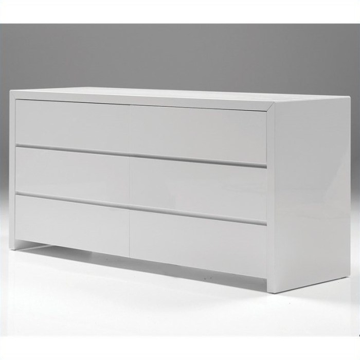 High gloss white dresser furniture