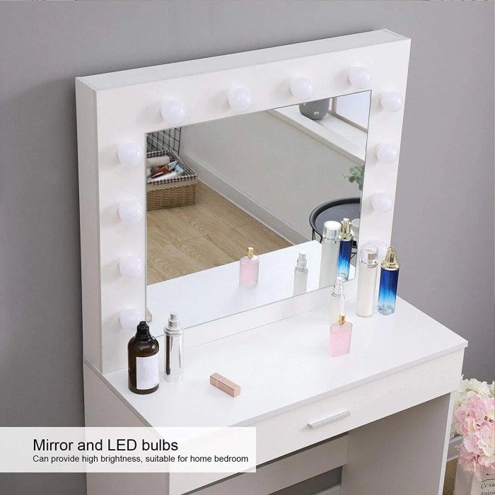 BERTHENY LED Mirror Dresser with Chair – MAJUHOME eStore Luxury dresser with LED mirror