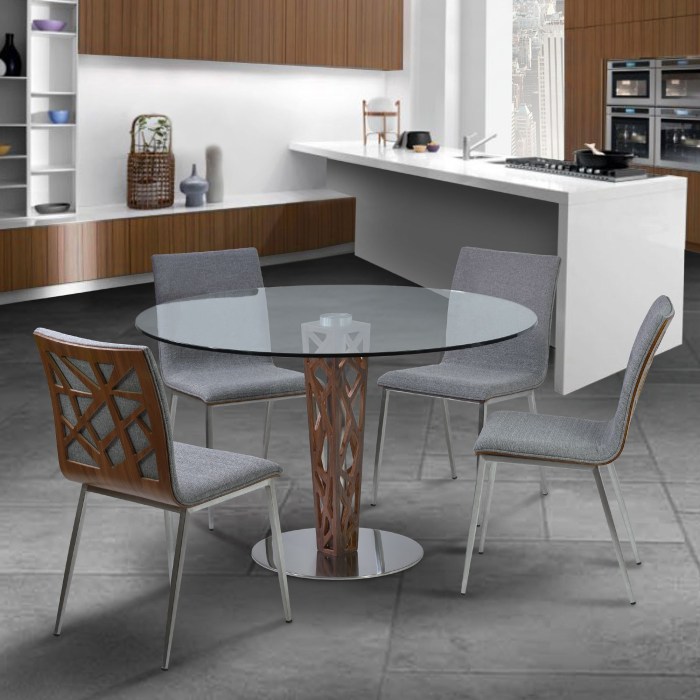 Tempered glass dining set premium
